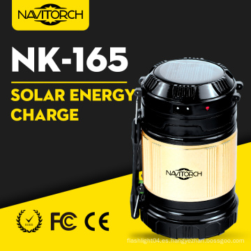 Linterna de camping recargable de la luz solar portable del uso dual (NK-165)